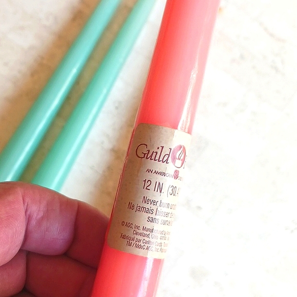 Vintage set of 4 unscented premium tapered 12" candles..NEW, U.S.A. - Picture 5 of 11